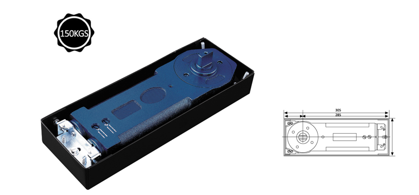 Floor hinge,Two Stage Speed Adjustable